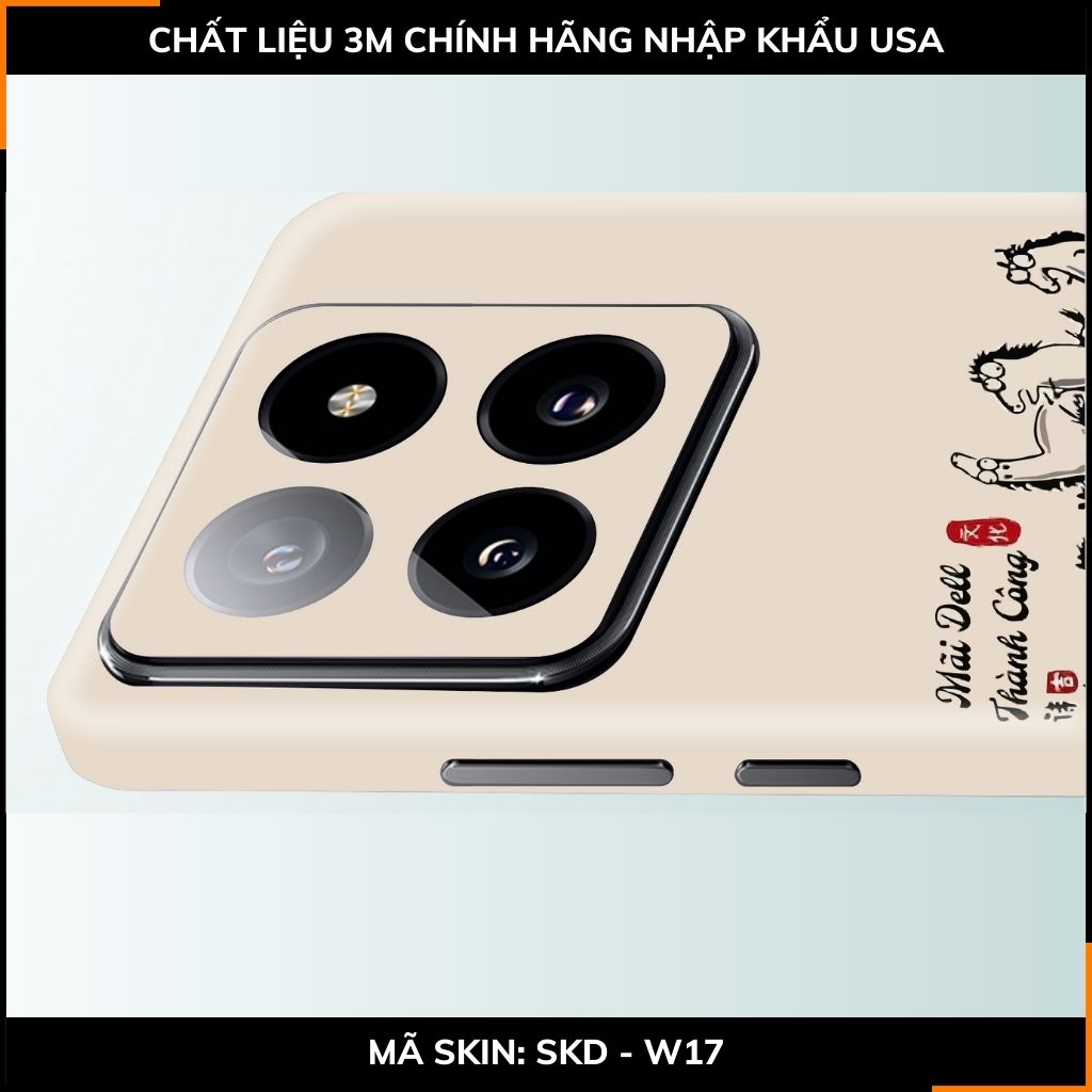 Dán skin điện thoại Xiaomi Mi 14 , Mi 14 Pro full body và camera nhập khẩu chính hãng USA in hình UNIQUE - SKD W17 phụ kiện điện thoại huỳnh tân store
