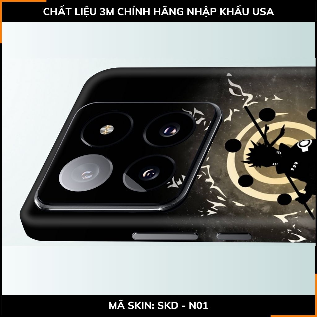 Dán skin điện thoại Xiaomi Mi 14 , Mi 14 Pro full body và camera nhập khẩu chính hãng USA in hình NARUTO - SKD N01 phụ kiện điện thoại huỳnh tân store