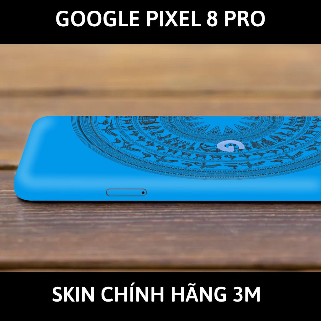 Dán skin điện thoại Pixel 8, Pixel 8 Pro full body và camera nhập khẩu chính hãng USA phụ kiện điện thoại huỳnh tân store - NỬA TRỐNG ĐỒNG BLUE - Warp Skin Collection