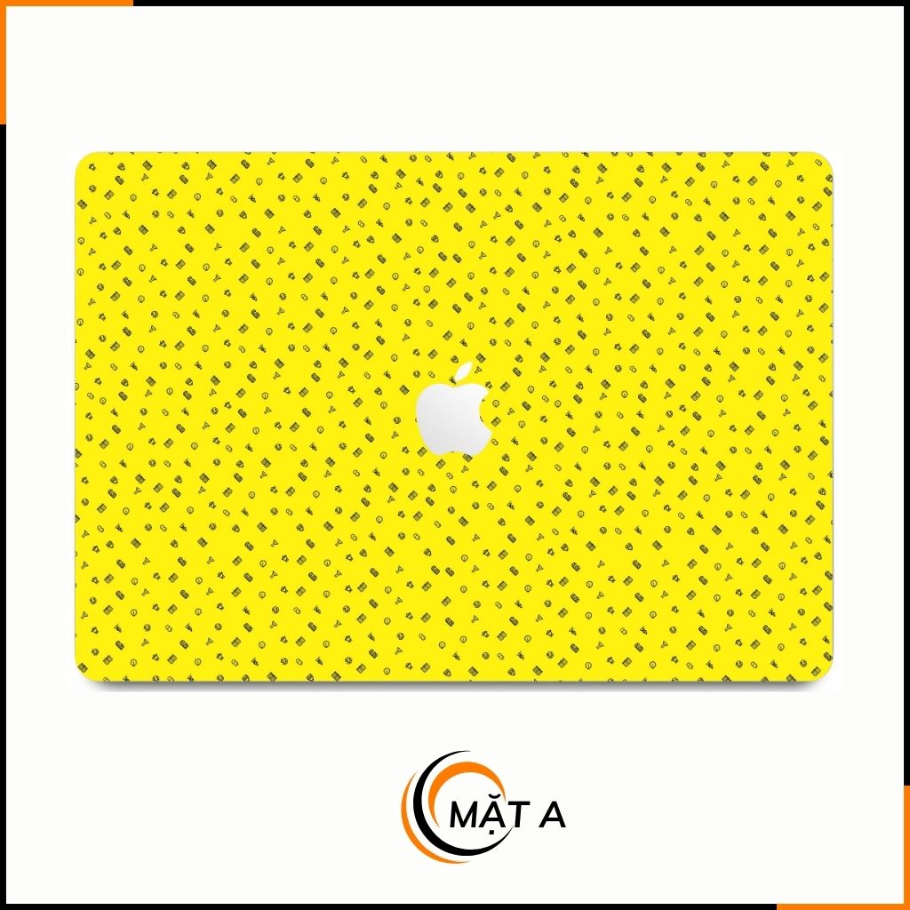 Dán skin macbook pro, macbook air chính hãng 3M nhập khẩu USA - SKIN 3M - MACBOOK - MANY STICKER YELLOW - SK-B14-06 phụ kiện điện thoại huỳnh tân store