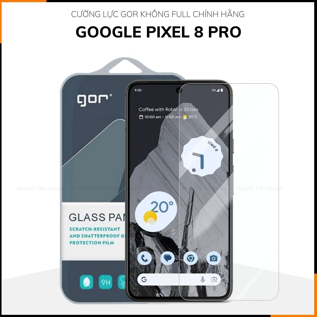 Kính cường lực google pixel 8 pro trong suốt không full màn chính hãng Gor phụ kiện điện thoại huỳnh tân store