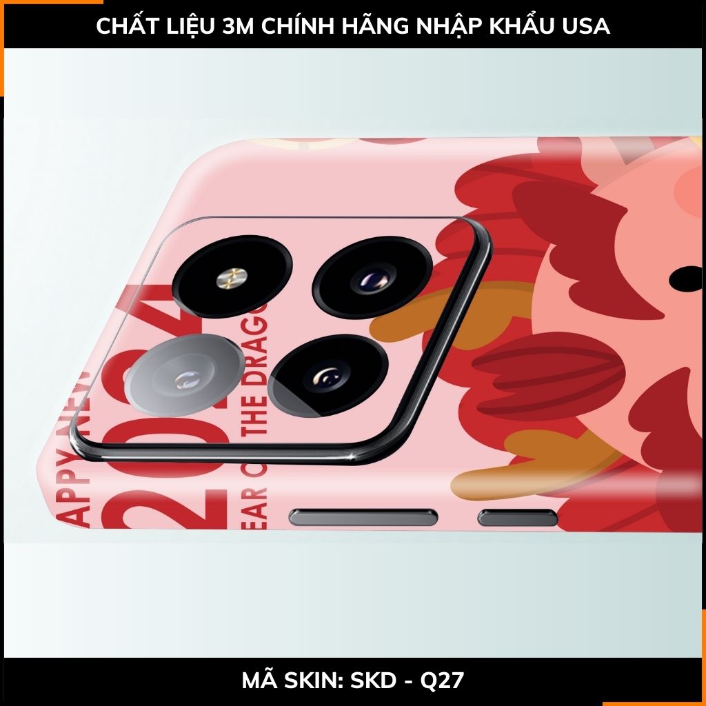 Dán skin điện thoại Xiaomi Mi 14 , Mi 14 Pro full body và camera nhập khẩu chính hãng USA in hình NEW YEAR 2024 - SKD Q27 phụ kiện điện thoại huỳnh tân store