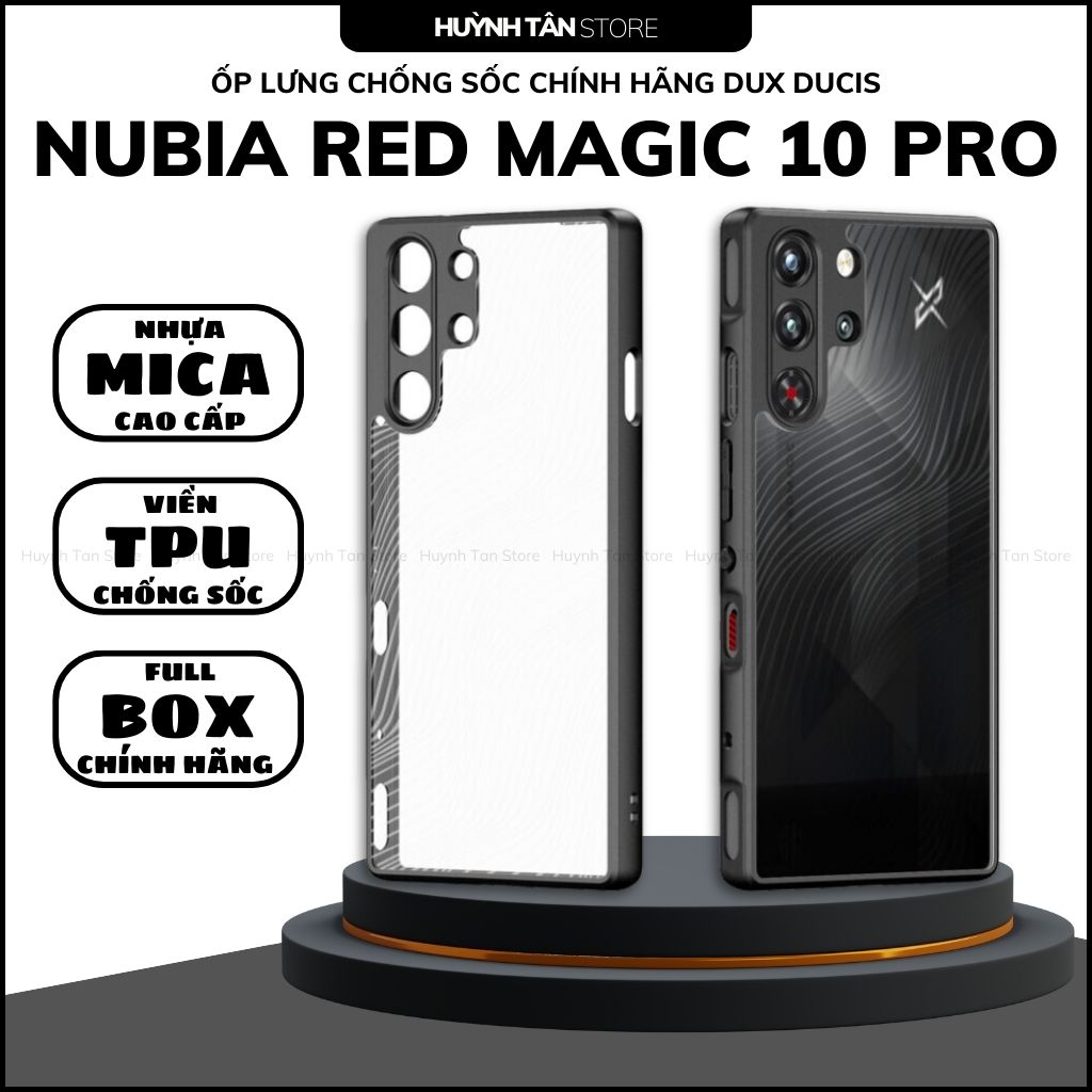 Ốp lưng zte nubia redmagic 10 pro aimo chính hãng duxducis chống va đập trong suốt không ố vàng