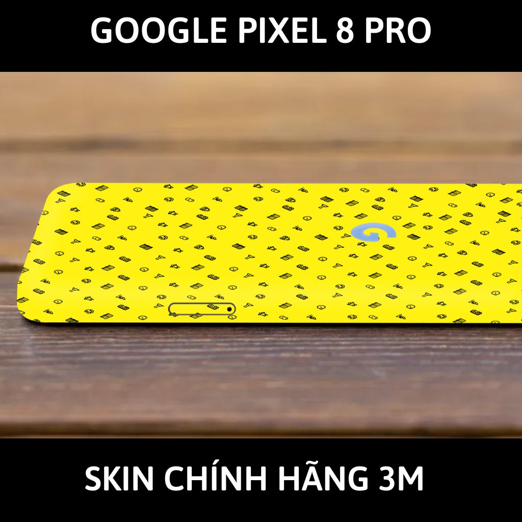 Dán skin điện thoại Pixel 8, Pixel 8 Pro full body và camera nhập khẩu chính hãng USA phụ kiện điện thoại huỳnh tân store - MANY STICKER YELLOW - Warp Skin Collection