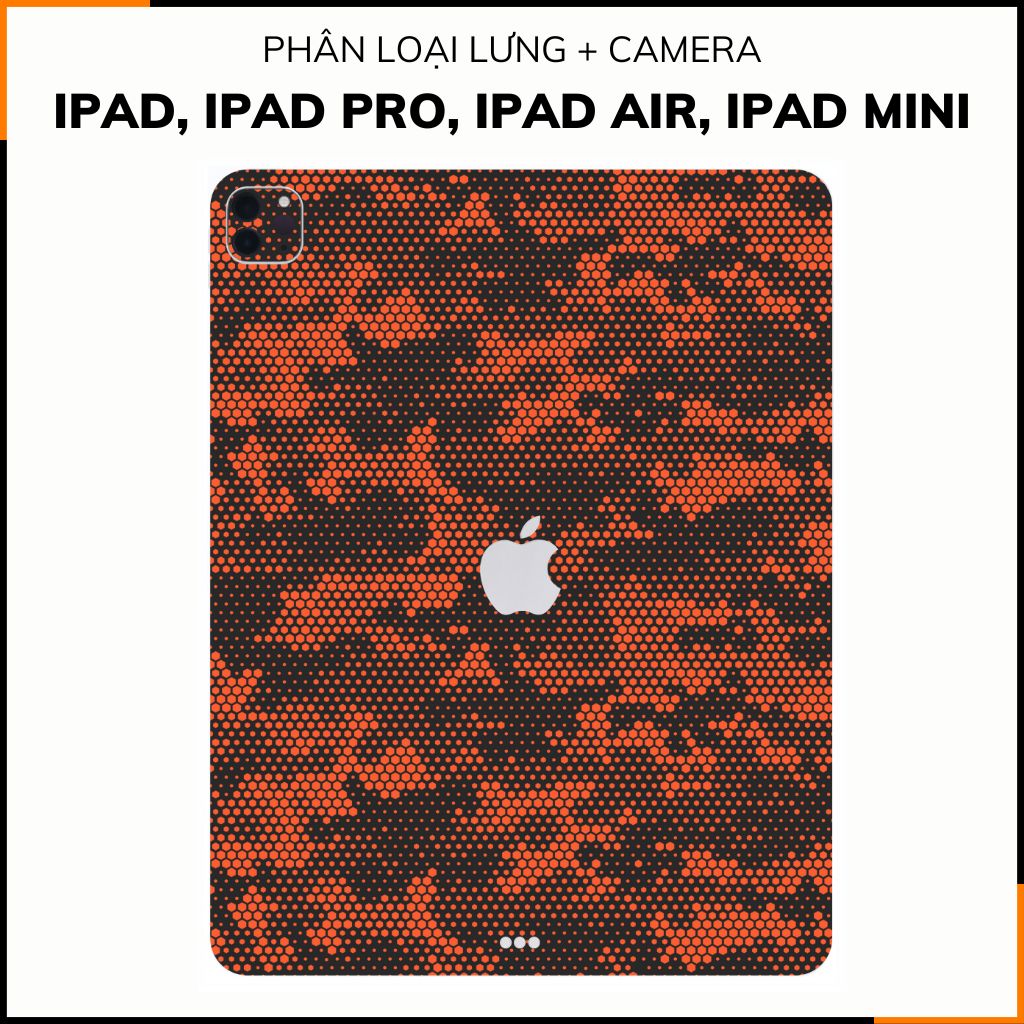 Dán skin ipad , ipad pro, ipad air , ipad mini full body và camera chính hãng 3M - MAMBA ORANGE -  SK B03 07 phụ kiện điện thoại huỳnh tân store