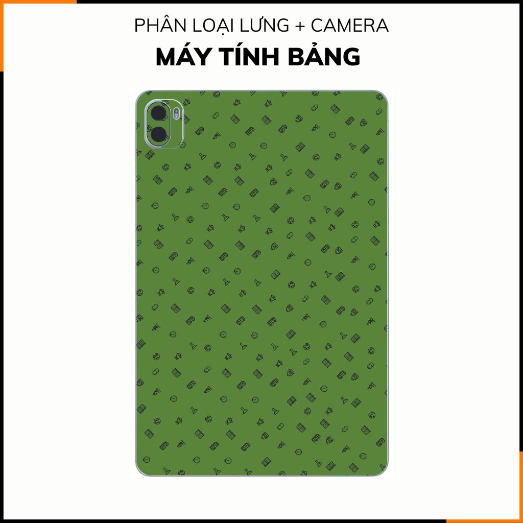 Dán skin máy tính bảng xiaomi, huawei, oppo, lenovo, google, microsoft, vivo  full body và camera chính hãng ORAFOL nhập khẩu từ ĐỨC MÁY TÍNH BẢNG  - MANY STICKER GREEN -  SK B14 05 phụ kiện điện thoại huỳnh tân store