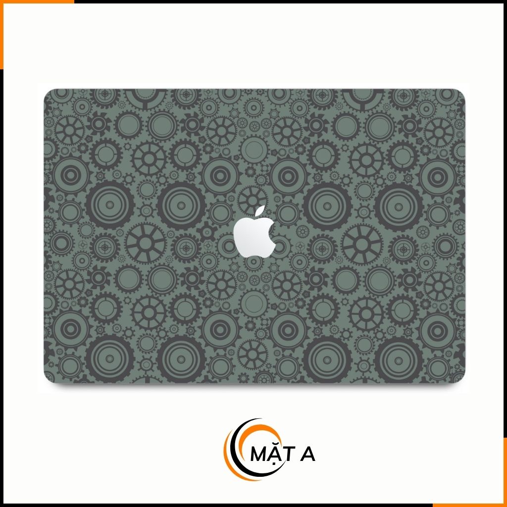 Dán skin macbook pro, macbook air chính hãng 3M nhập khẩu USA - SKIN 3M - MACBOOK - BÁNH RĂNG - SK-B10-01 phụ kiện điện thoại huỳnh tân store
