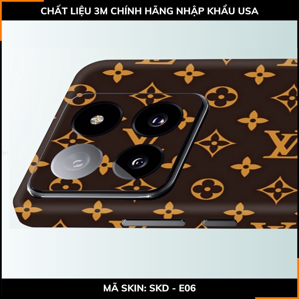 Dán skin điện thoại Xiaomi Mi 14 , Mi 14 Pro full body và camera nhập khẩu chính hãng USA in hình Thương Hiệu - SKD E06 phụ kiện điện thoại huỳnh tân store