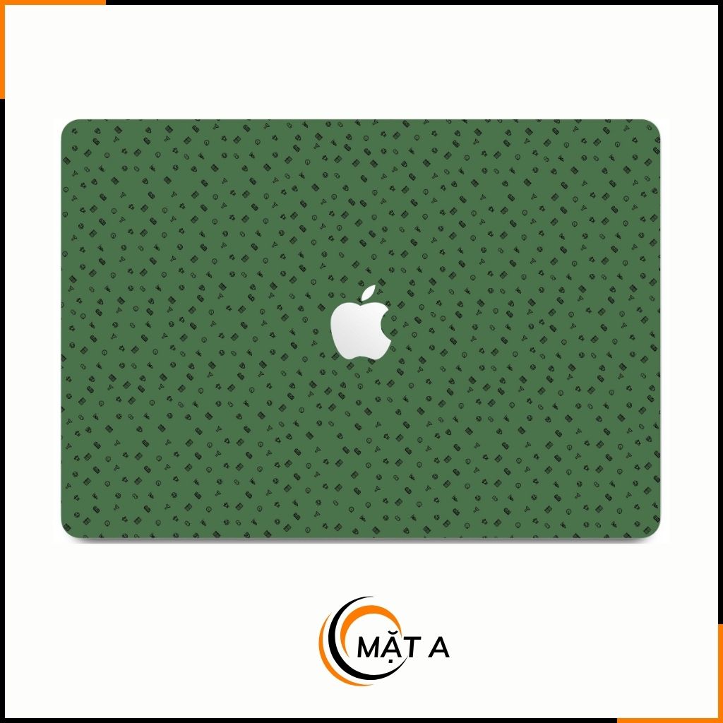 Dán skin macbook pro, macbook air chính hãng 3M nhập khẩu USA - SKIN 3M - MACBOOK - MANY STICKER GREEN - SK-B14-05 phụ kiện điện thoại huỳnh tân store