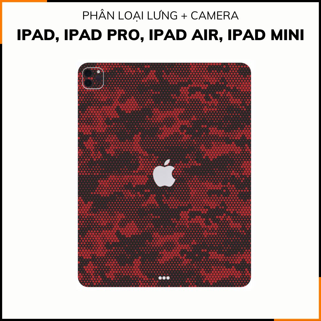 Dán skin ipad , ipad pro, ipad air , ipad mini full body và camera chính hãng 3M - MAMBA RED  - SK-B03-02 phụ kiện điện thoại huỳnh tân store
