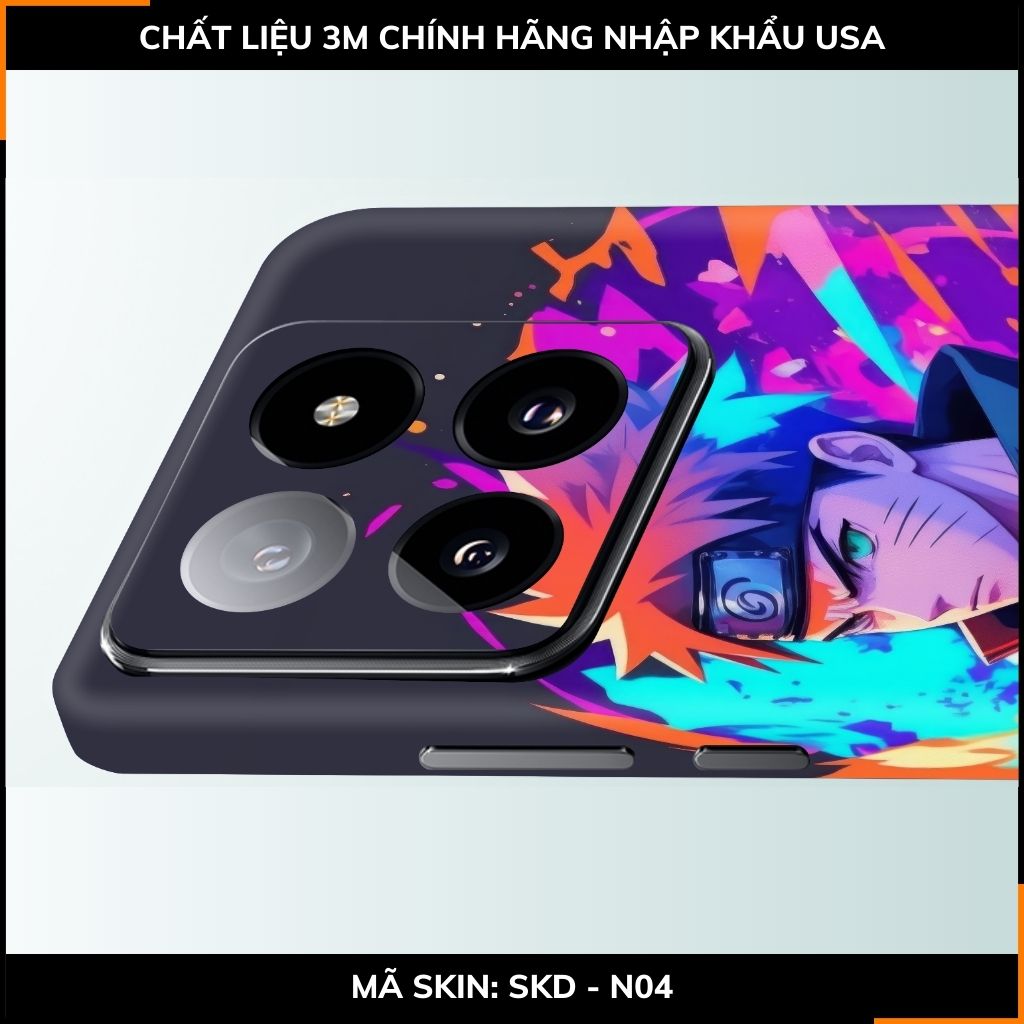 Dán skin điện thoại Xiaomi Mi 14 , Mi 14 Pro full body và camera nhập khẩu chính hãng USA in hình NARUTO - SKD N04 phụ kiện điện thoại huỳnh tân store