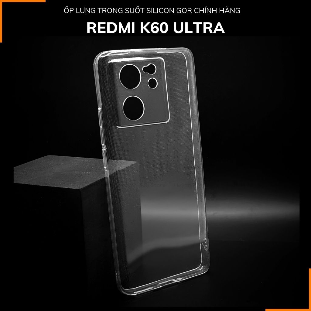 Ốp lưng xiaomi redmi k60 ultra GOR trong suốt chính hãng bảo vệ camera phụ kiện huỳnh tân store