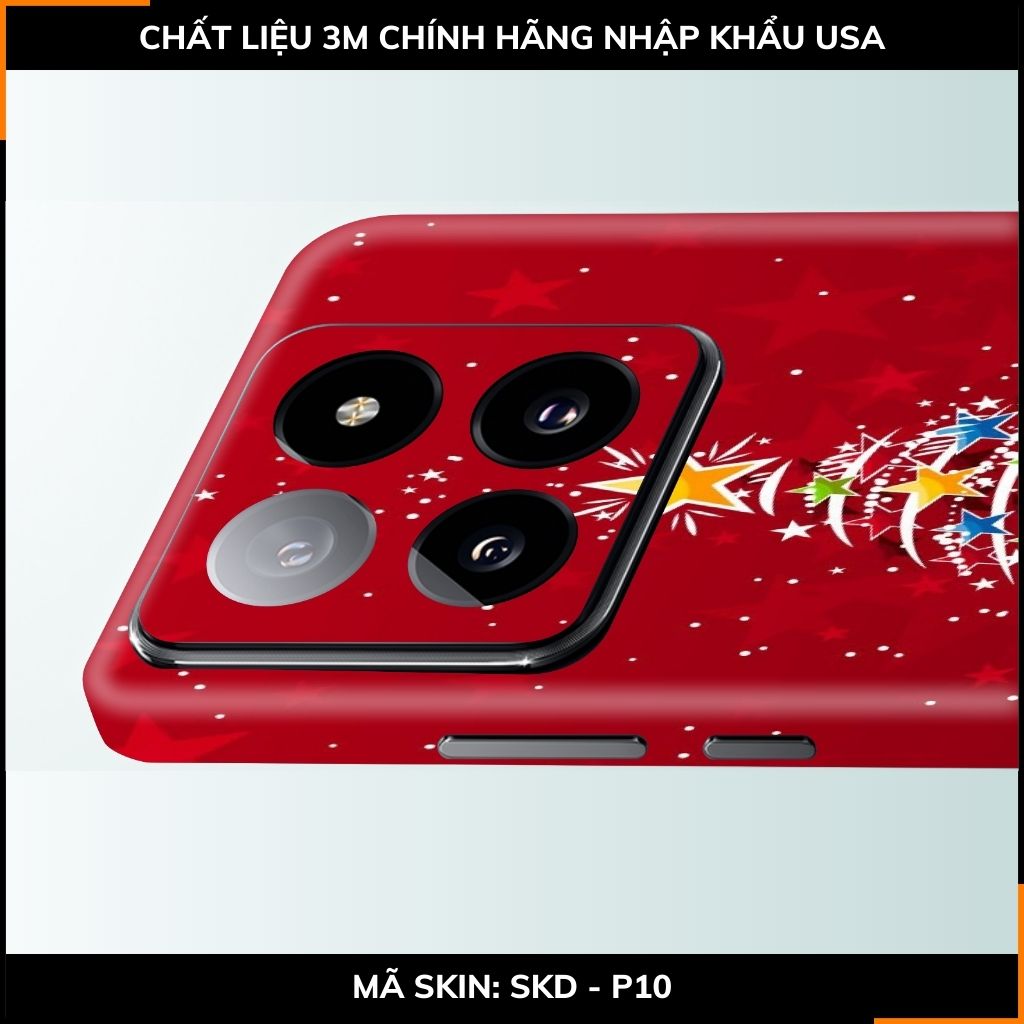 Dán skin điện thoại Xiaomi Mi 14 , Mi 14 Pro full body và camera nhập khẩu chính hãng USA in hình MERRY CHRISTMAS - SKD P10 phụ kiện điện thoại huỳnh tân store