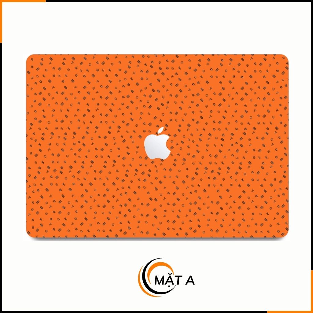 Dán skin macbook pro, macbook air chính hãng 3M nhập khẩu USA - SKIN 3M - MACBOOK - MANY STICKER ORANGE - SK-B14-04 phụ kiện điện thoại huỳnh tân store