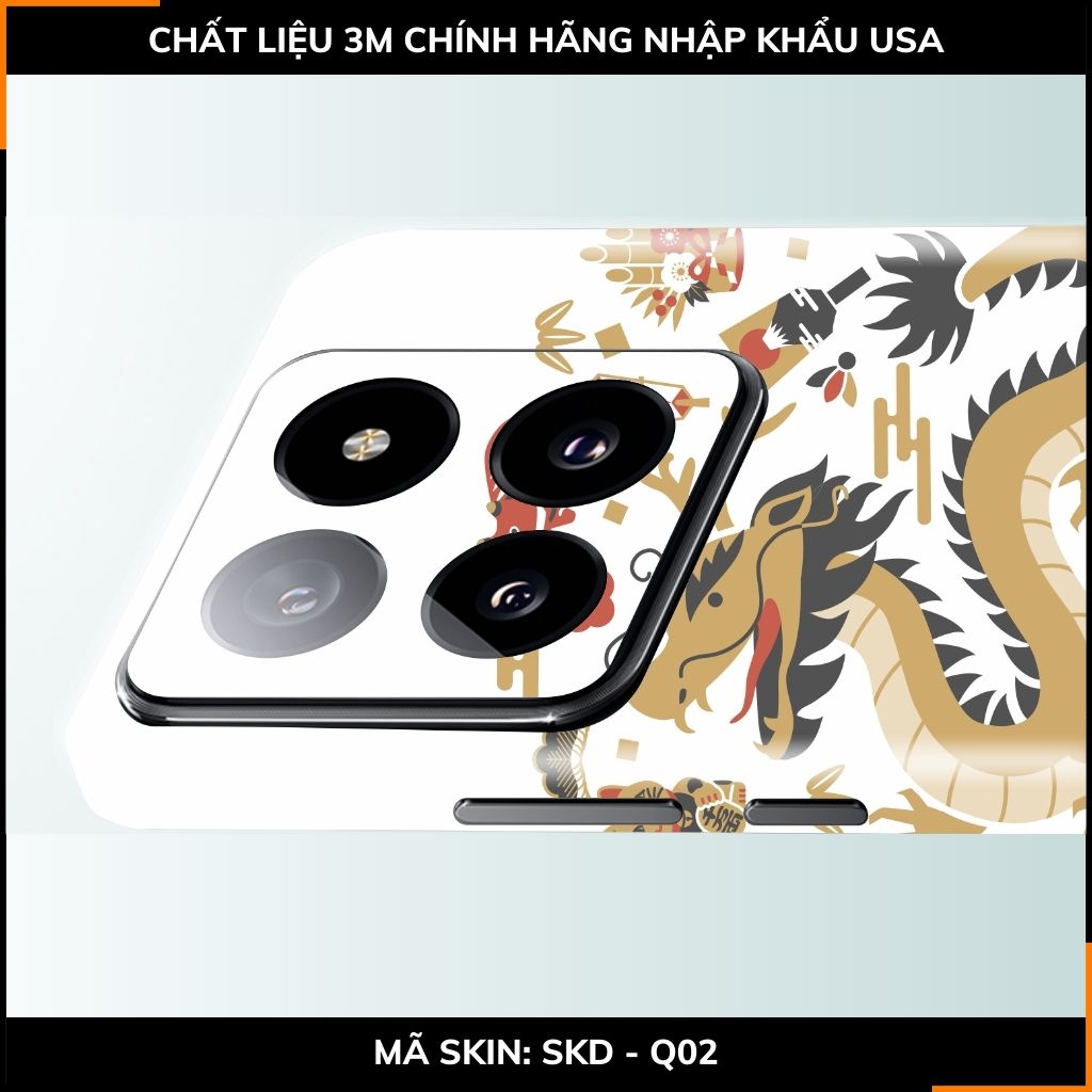 Dán skin điện thoại Xiaomi Mi 14 , Mi 14 Pro full body và camera nhập khẩu chính hãng USA in hình NEW YEAR 2024 - SKD Q02 phụ kiện điện thoại huỳnh tân store