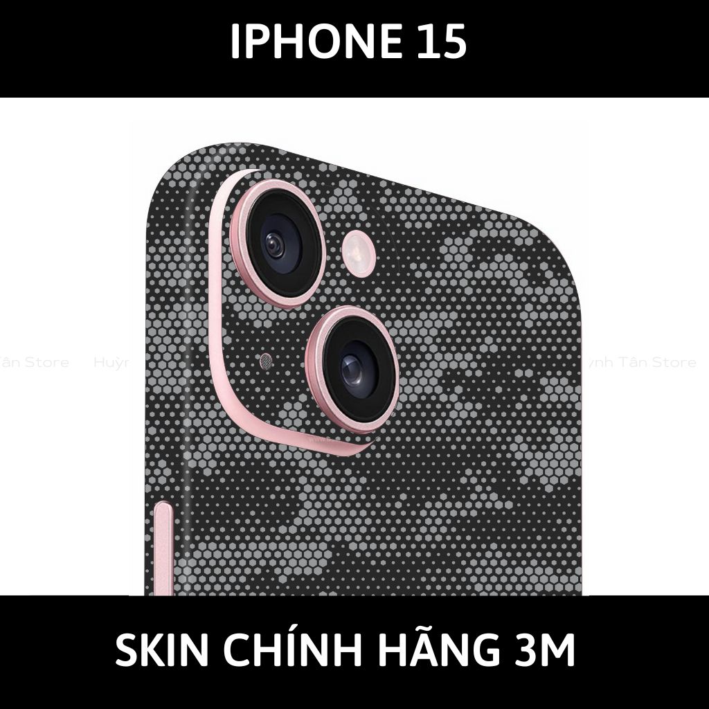 Dán skin điện thoại Iphone 15, Iphone 15 Plus full body và camera nhập khẩu chính hãng USA phụ kiện điện thoại huỳnh tân store - MAMBA GREY - Warp Skin Collection