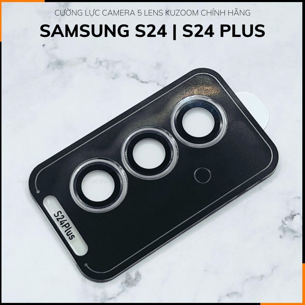 Cường lực camera samsung s24 s24 plus chính hãng KUZOOM viền nhiều màu chất lượng rõ nét bảo vệ toàn diện cụm camera phụ kiện huỳnh tân store