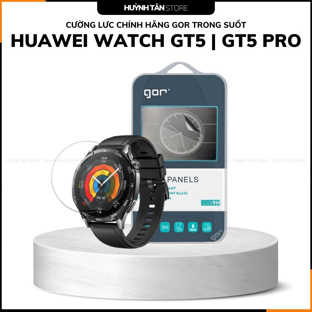 Kính cường lực huawei watch gt5 pro gt 5 trong suốt KHÔNG FULL MÀN chống bám vân tay chính hãng GOR huỳnh tân store