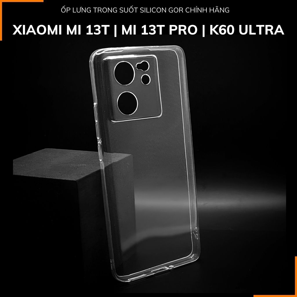 Ốp lưng redmi k60 ultra, xiaomi mi 13t | mi 13t pro GOR trong suốt chính hãng bảo vệ camera phụ kiện huỳnh tân store