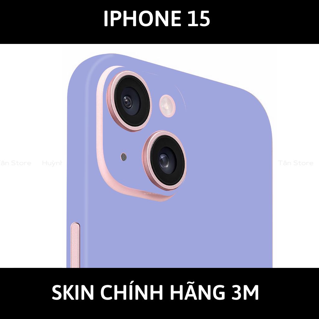 Dán skin điện thoại Iphone 15, Iphone 15 Plus full body và camera nhập khẩu chính hãng USA phụ kiện điện thoại huỳnh tân store - PASTEL PURPLE - Warp Skin Collection