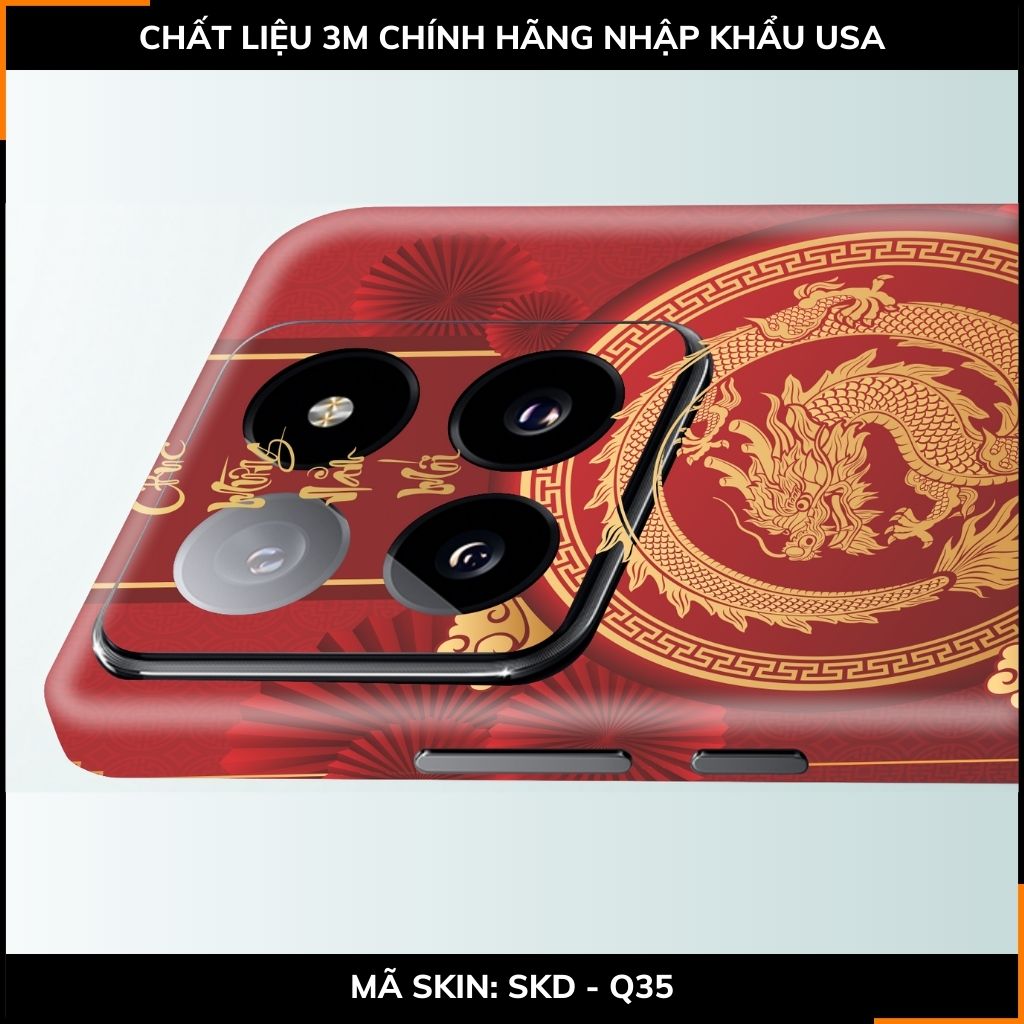 Dán skin điện thoại Xiaomi Mi 14 , Mi 14 Pro full body và camera nhập khẩu chính hãng USA in hình NEW YEAR 2024 - SKD Q35 phụ kiện điện thoại huỳnh tân store