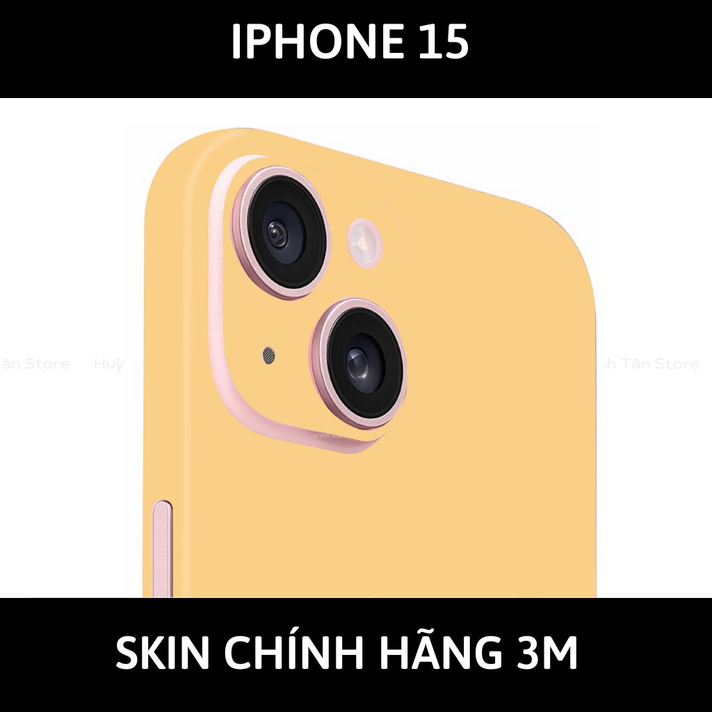 Dán skin điện thoại Iphone 15, Iphone 15 Plus full body và camera nhập khẩu chính hãng USA phụ kiện điện thoại huỳnh tân store - PASTEL YELLOW - Warp Skin Collection