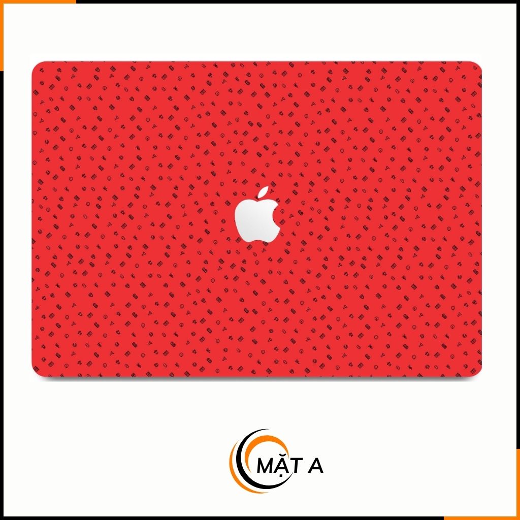 Dán skin macbook pro, macbook air chính hãng 3M nhập khẩu USA - SKIN 3M - MACBOOK - MANY STICKER RED - SK-B14-01 phụ kiện điện thoại huỳnh tân store