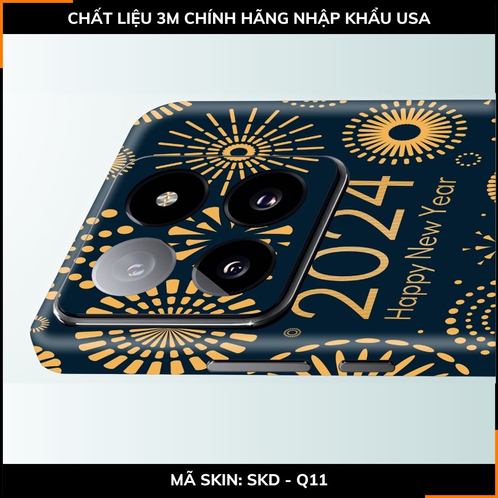 Dán skin điện thoại Xiaomi Mi 14 , Mi 14 Pro full body và camera nhập khẩu chính hãng USA in hình NEW YEAR 2024 - SKD Q11 phụ kiện điện thoại huỳnh tân store