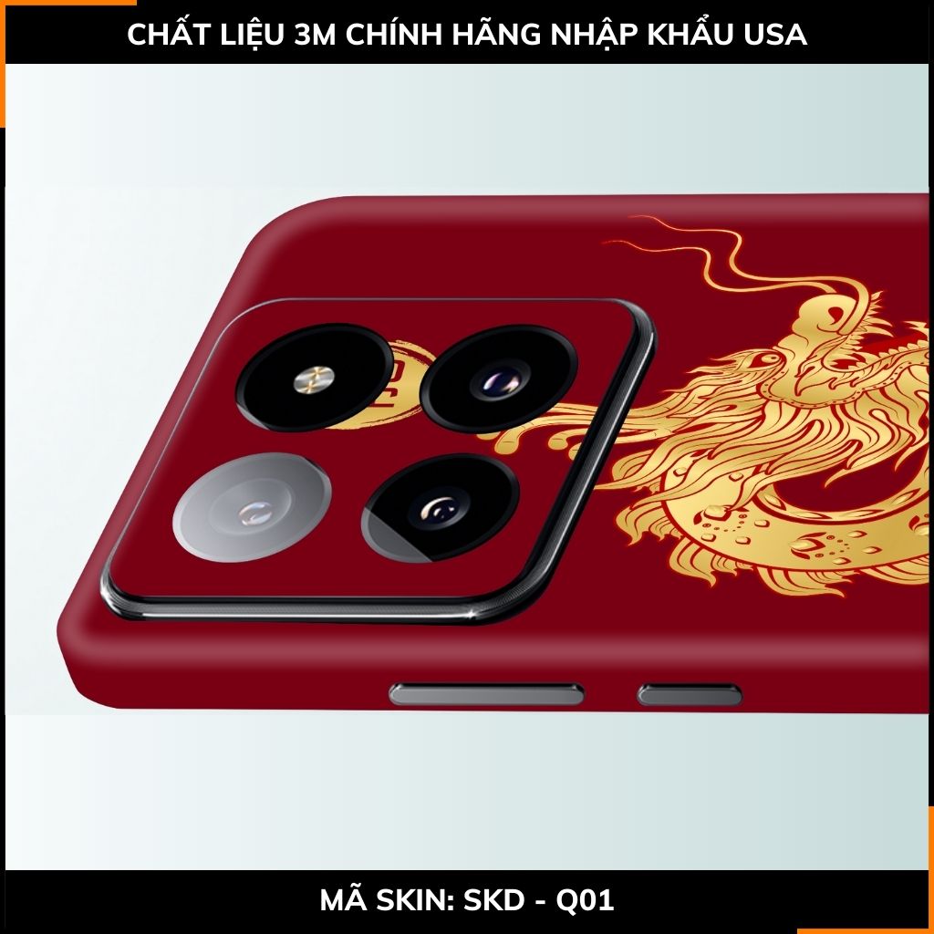 Dán skin điện thoại Xiaomi Mi 14 , Mi 14 Pro full body và camera nhập khẩu chính hãng USA in hình NEW YEAR 2024 - SKD Q01 phụ kiện điện thoại huỳnh tân store