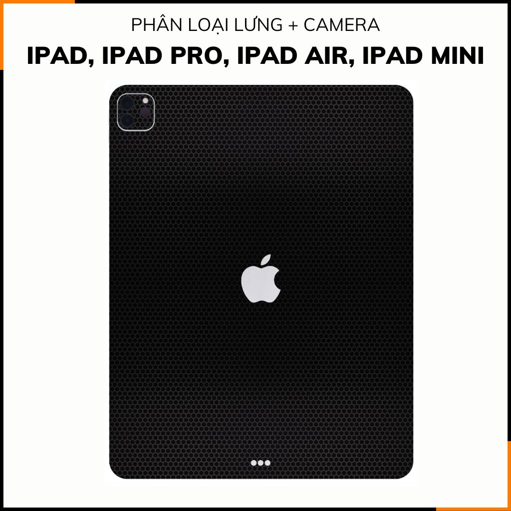 Dán skin ipad , ipad pro, ipad air , ipad mini full body và camera chính hãng 3M - MATRIX BLACK - SK-B11-01 phụ kiện điện thoại huỳnh tân store