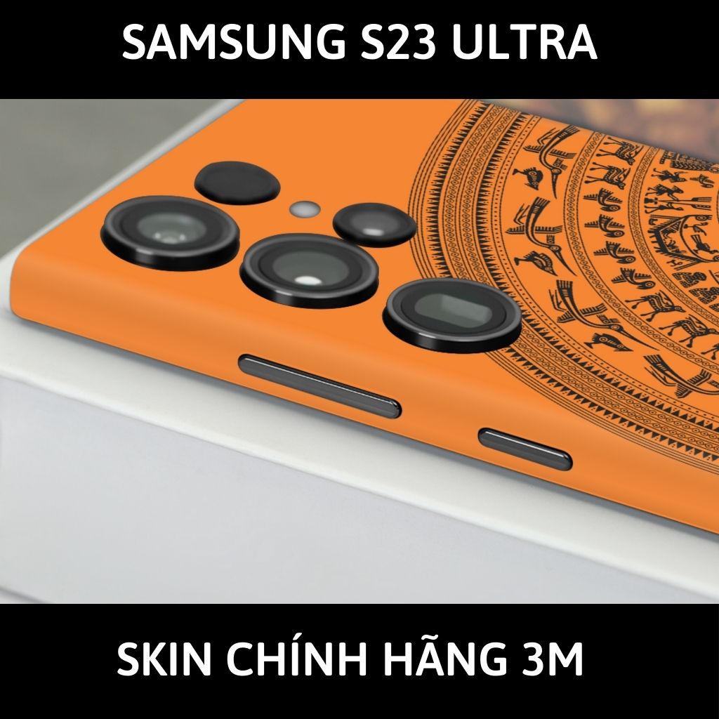Dán skin điện thoại Samsung S23 Ultra full body và camera nhập khẩu chính hãng USA phụ kiện điện thoại huỳnh tân store - NỬA TRỐNG ĐỒNG ORANGE - Warp Skin Collection