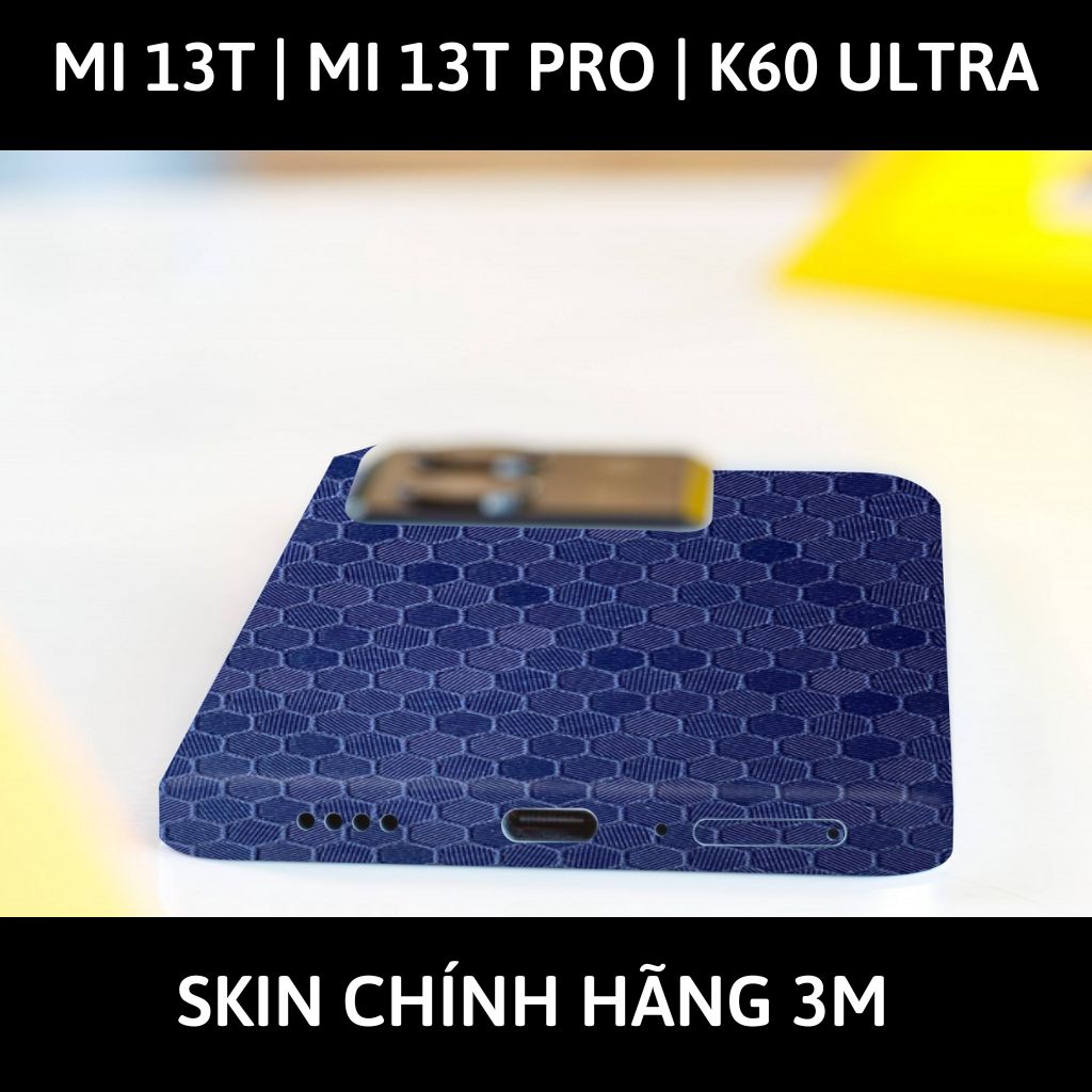 Dán skin điện thoại Mi 13T | Mi 13T Pro  | K60 Ultra full body và camera nhập khẩu chính hãng USA phụ kiện điện thoại huỳnh tân store - HONEYCOMB BLUE - Warp Skin Collection
