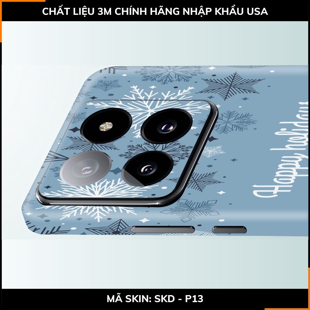 Dán skin điện thoại Xiaomi Mi 14 , Mi 14 Pro full body và camera nhập khẩu chính hãng USA in hình MERRY CHRISTMAS - SKD P13 phụ kiện điện thoại huỳnh tân store