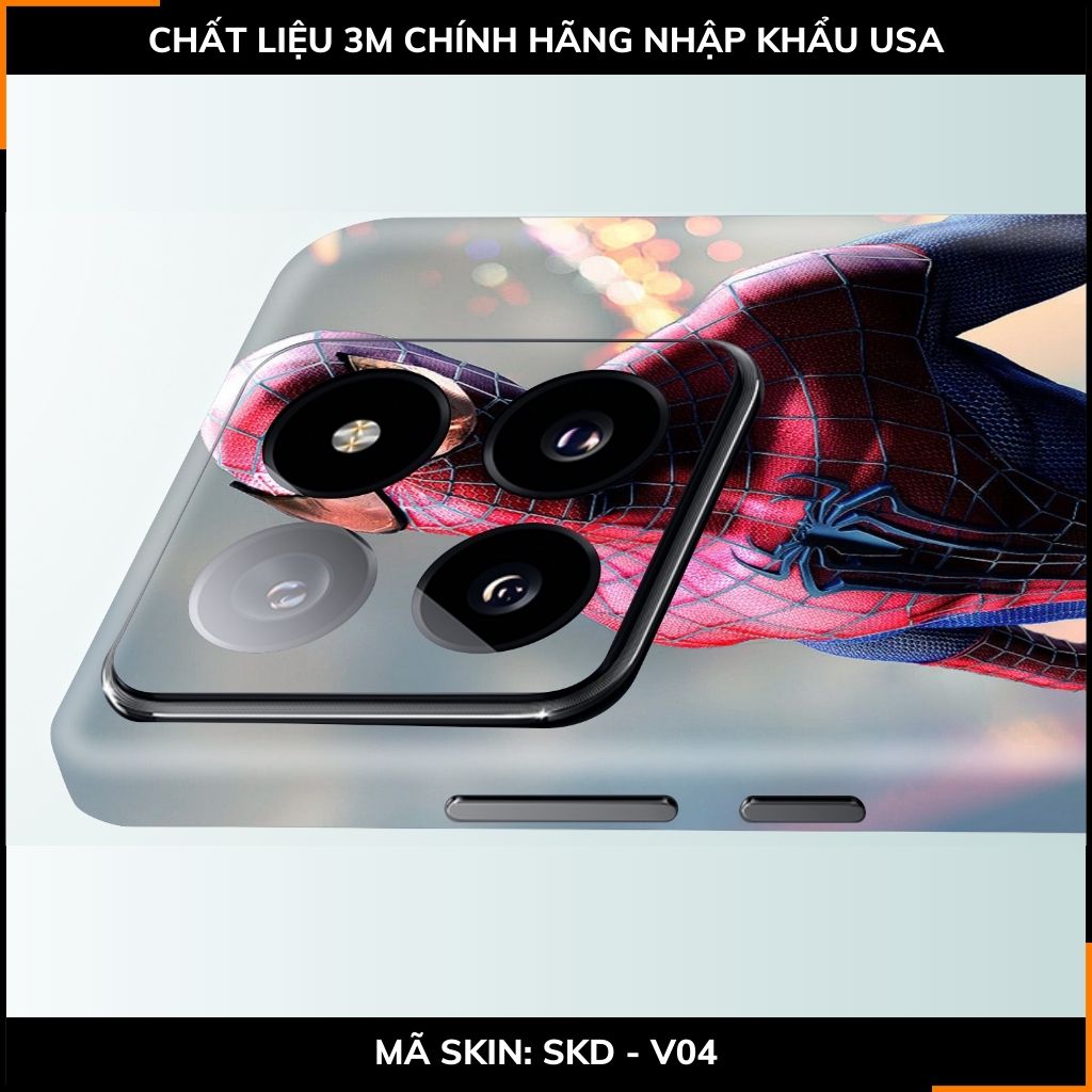 Dán skin điện thoại Xiaomi Mi 14 , Mi 14 Pro full body và camera nhập khẩu chính hãng USA in hình MERRY SPIDER MAN - SKD V04 phụ kiện điện thoại huỳnh tân store