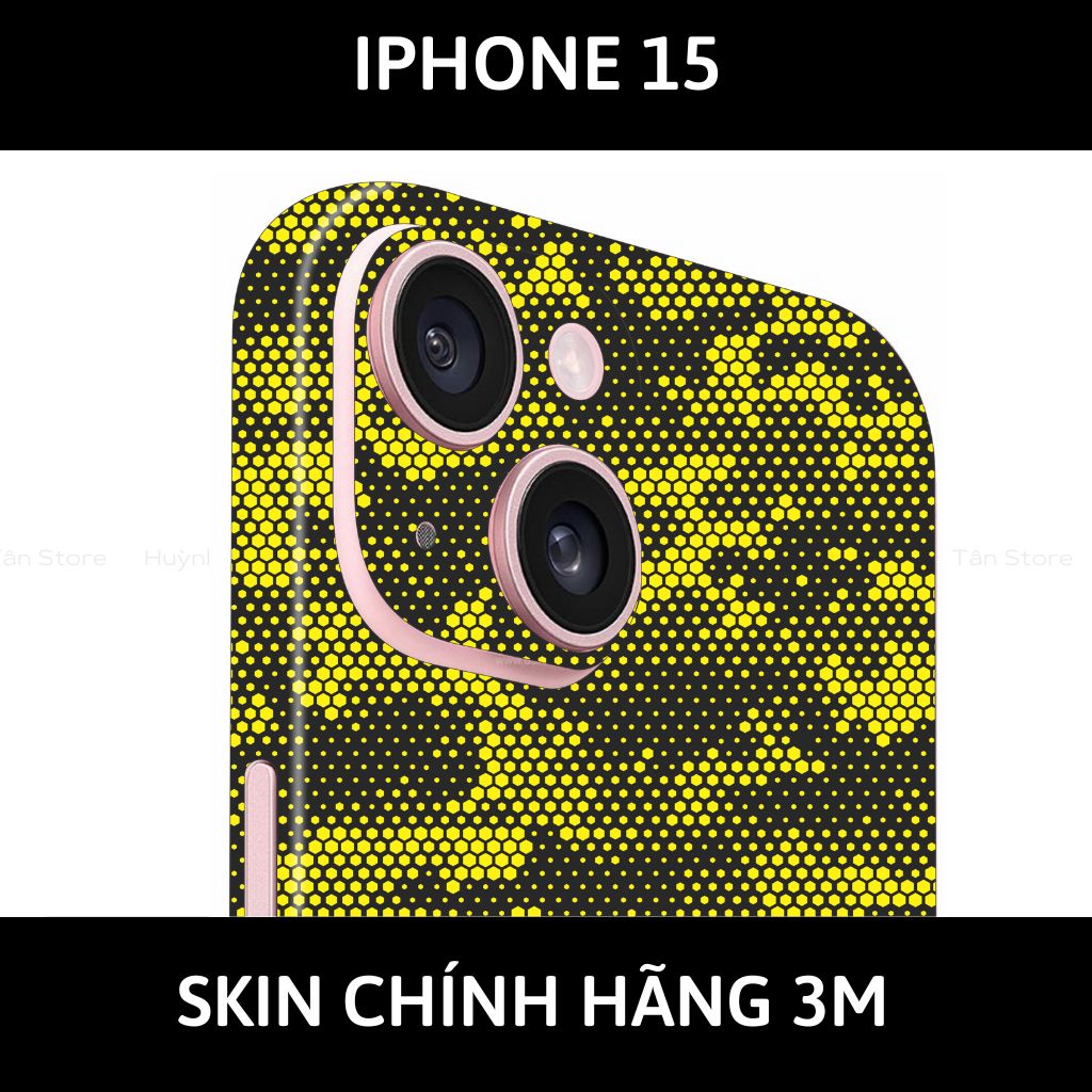 Dán skin điện thoại Iphone 15, Iphone 15 Plus full body và camera nhập khẩu chính hãng USA phụ kiện điện thoại huỳnh tân store - MAMBA YELLOW - Warp Skin Collection