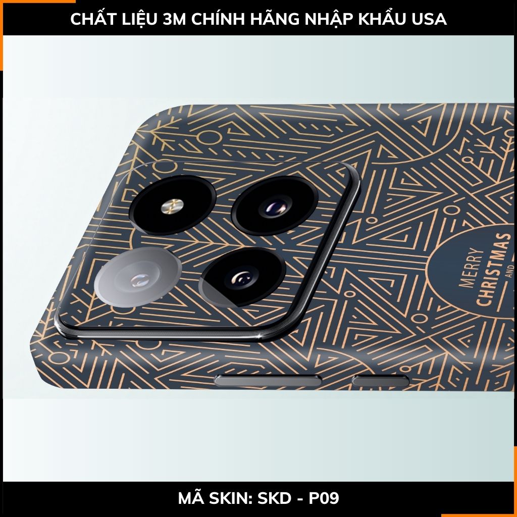 Dán skin điện thoại Xiaomi Mi 14 , Mi 14 Pro full body và camera nhập khẩu chính hãng USA in hình MERRY CHRISTMAS - SKD P09 phụ kiện điện thoại huỳnh tân store