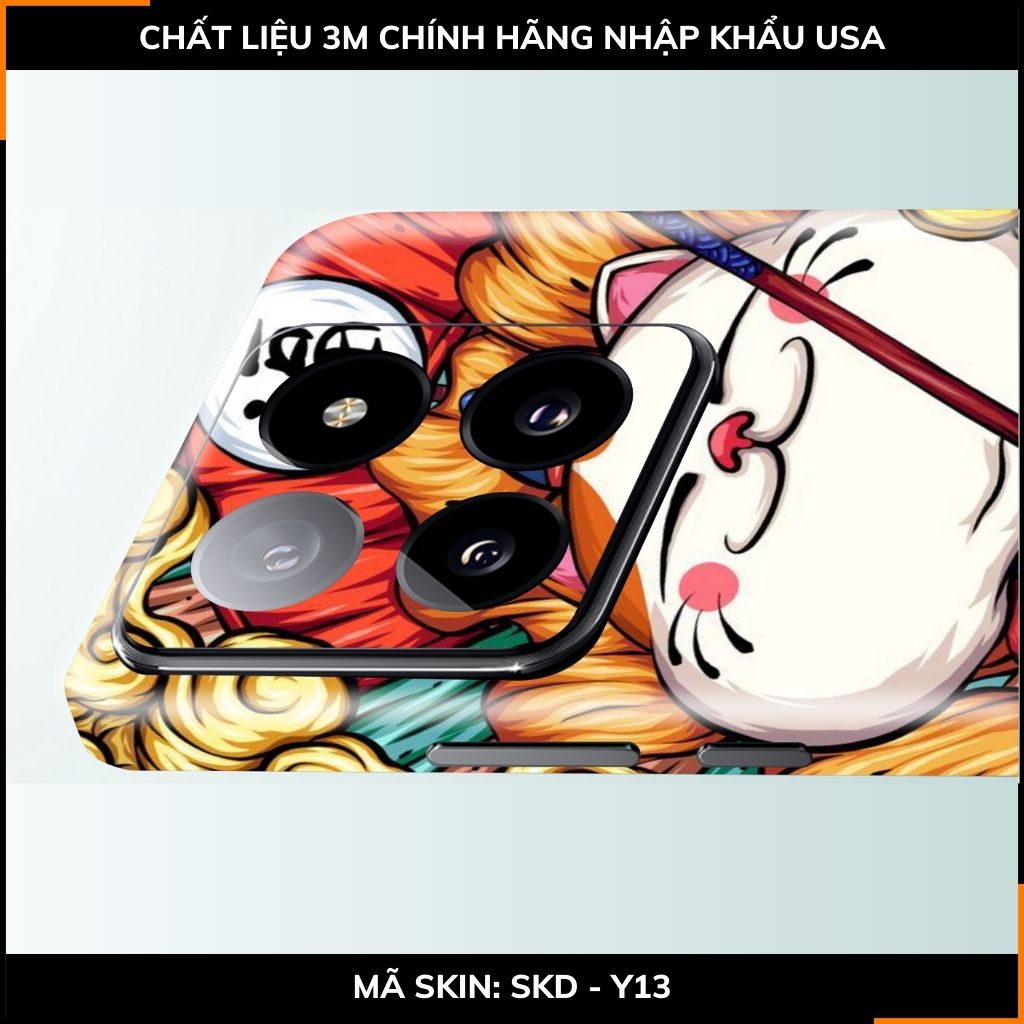 Dán skin điện thoại Xiaomi Mi 14 , Mi 14 Pro full body và camera nhập khẩu chính hãng USA in hình LUCKY CAT - SKD Y13 phụ kiện điện thoại huỳnh tân store