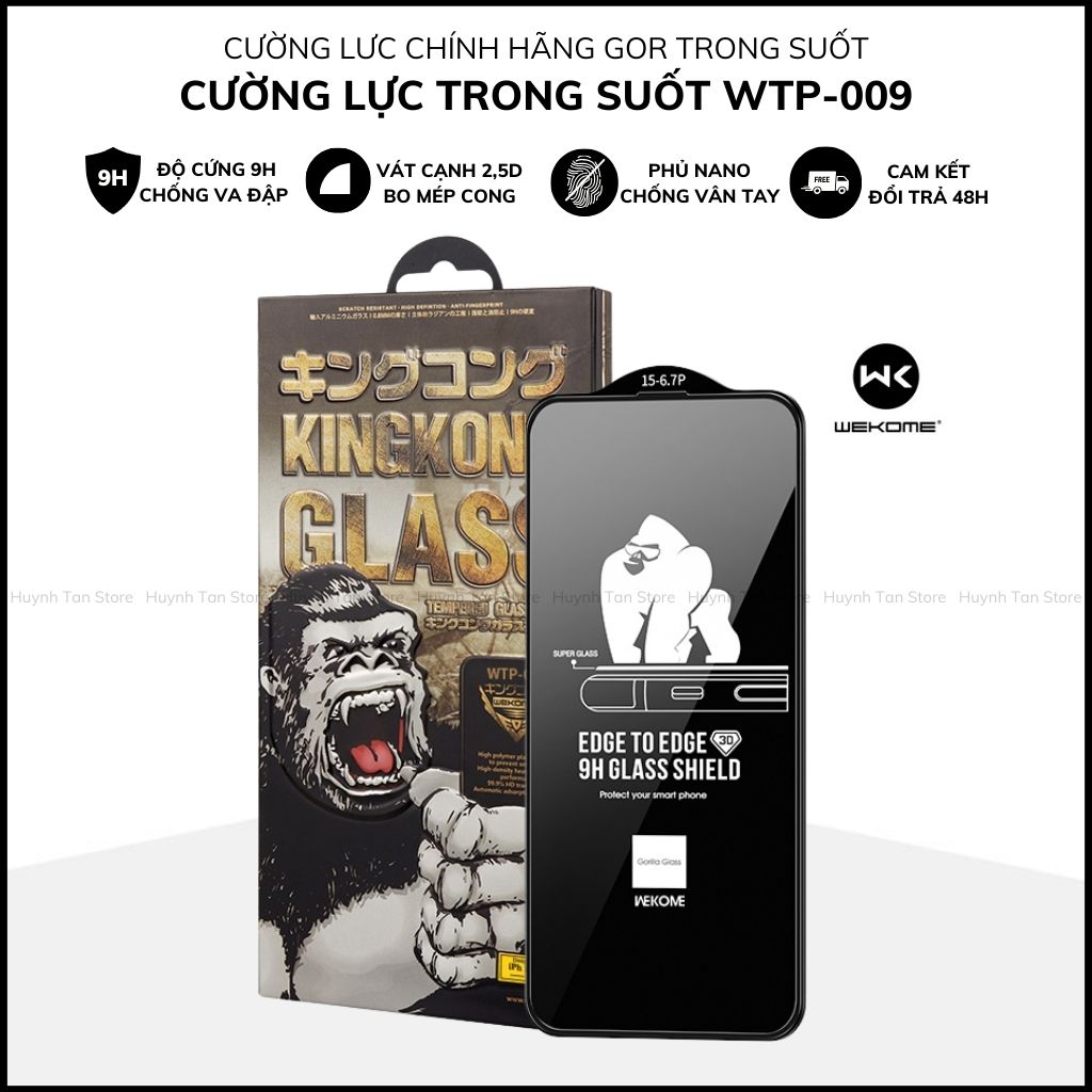 Cường lực KINGKONG iphone 16 pro max ip 15 14 13 12 pro chính hãng WEKOME bán chạy [WTP - 009]
