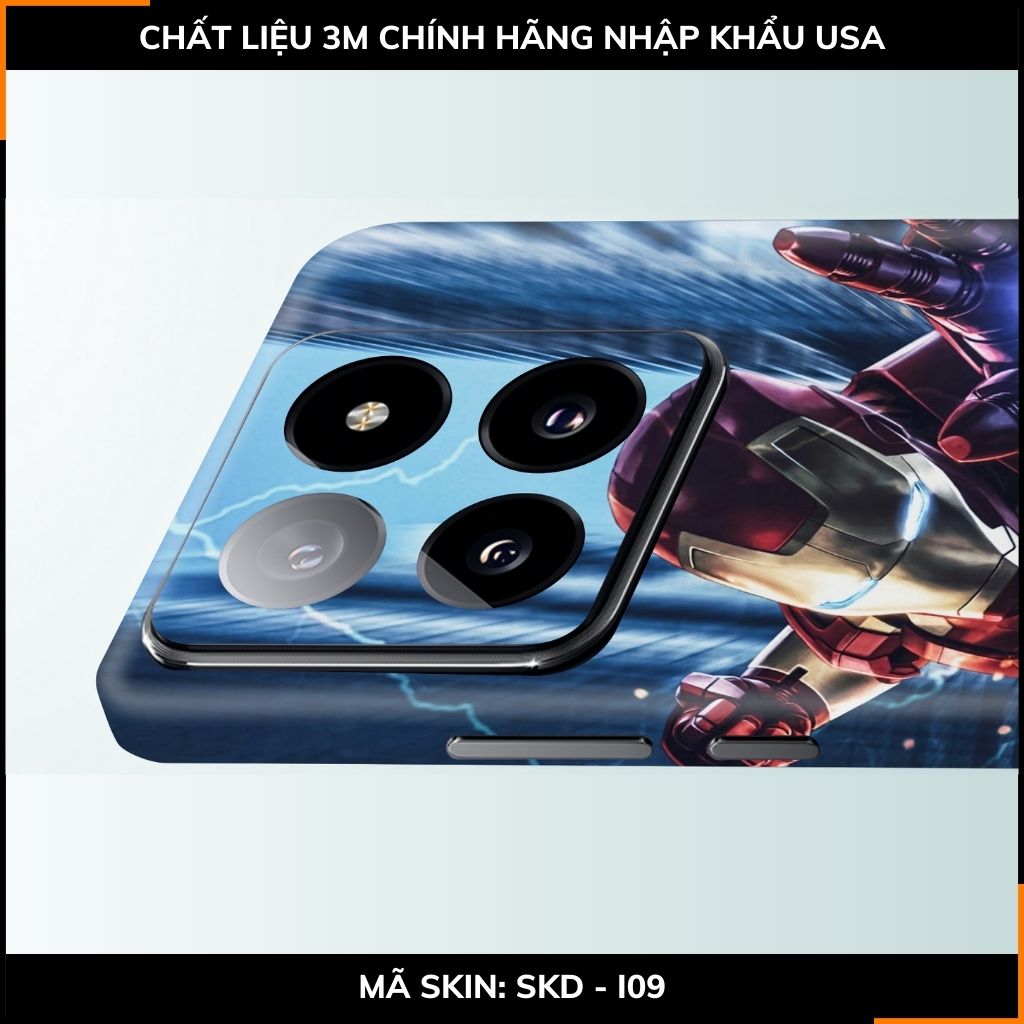 Dán skin điện thoại Xiaomi Mi 14 , Mi 14 Pro full body và camera nhập khẩu chính hãng USA in hình IRON MAN - SKD I09 phụ kiện điện thoại huỳnh tân store