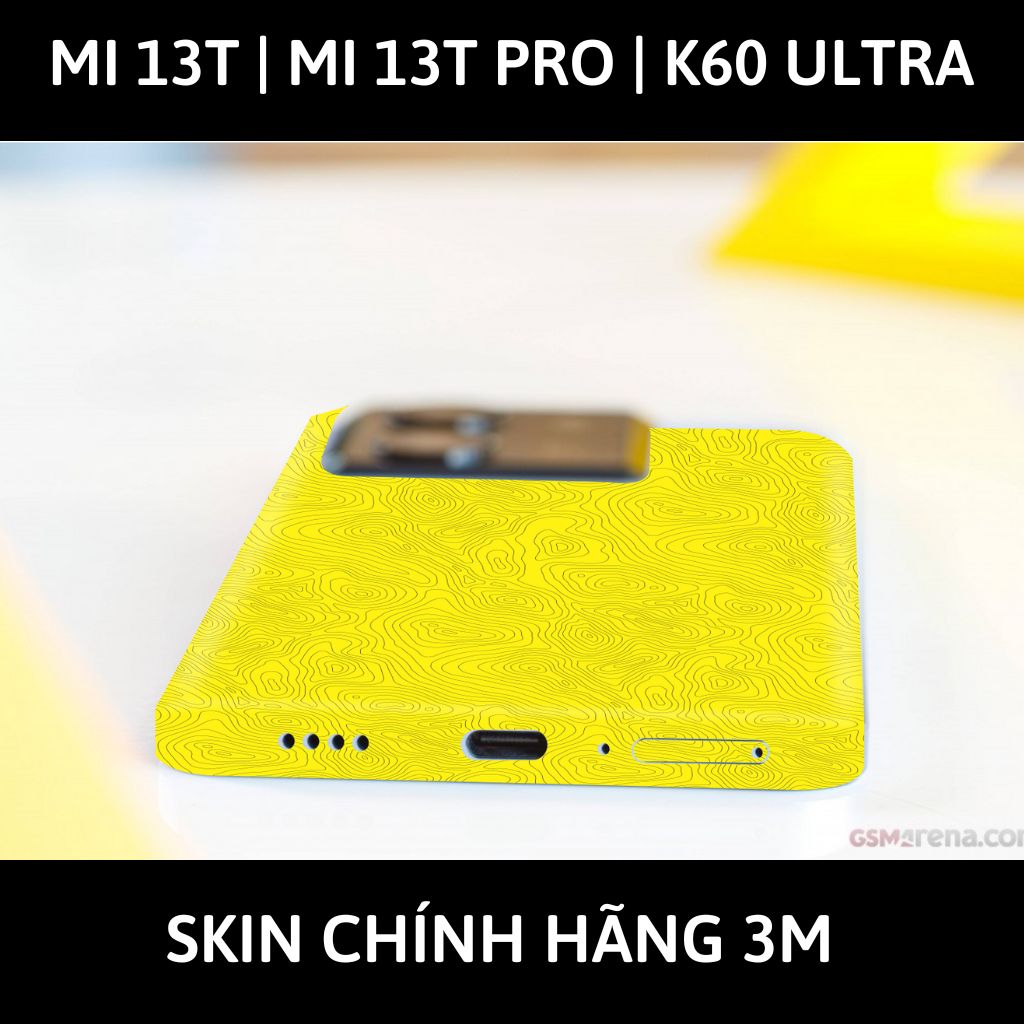 Dán skin điện thoại Mi 13T | Mi 13T Pro  | K60 Ultra full body và camera nhập khẩu chính hãng USA phụ kiện điện thoại huỳnh tân store - MAP YELLOW - Warp Skin Collection