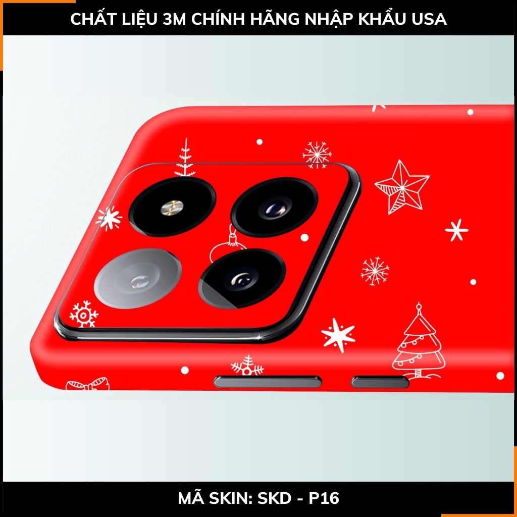 Dán skin điện thoại Xiaomi Mi 14 , Mi 14 Pro full body và camera nhập khẩu chính hãng USA in hình MERRY CHRISTMAS - SKD P16 phụ kiện điện thoại huỳnh tân store