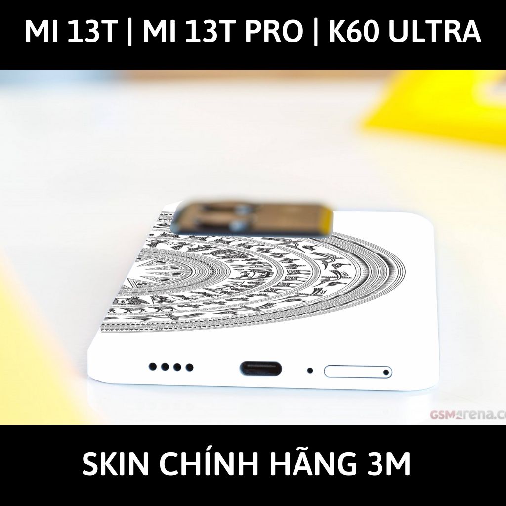 Dán skin điện thoại Mi 13T | Mi 13T Pro  | K60 Ultra full body và camera nhập khẩu chính hãng USA phụ kiện điện thoại huỳnh tân store - NỬA TRỐNG ĐỒNG WHITE - Warp Skin Collection