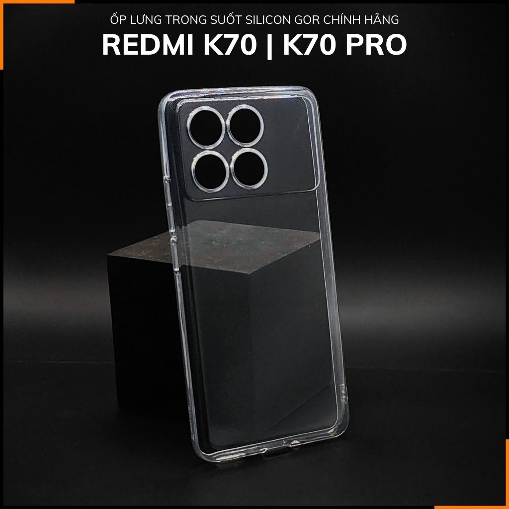 Ốp lưng redmi k70, k70 pro silicon GOR trong suốt chính hãng bảo vệ camera phụ kiện huỳnh tân store