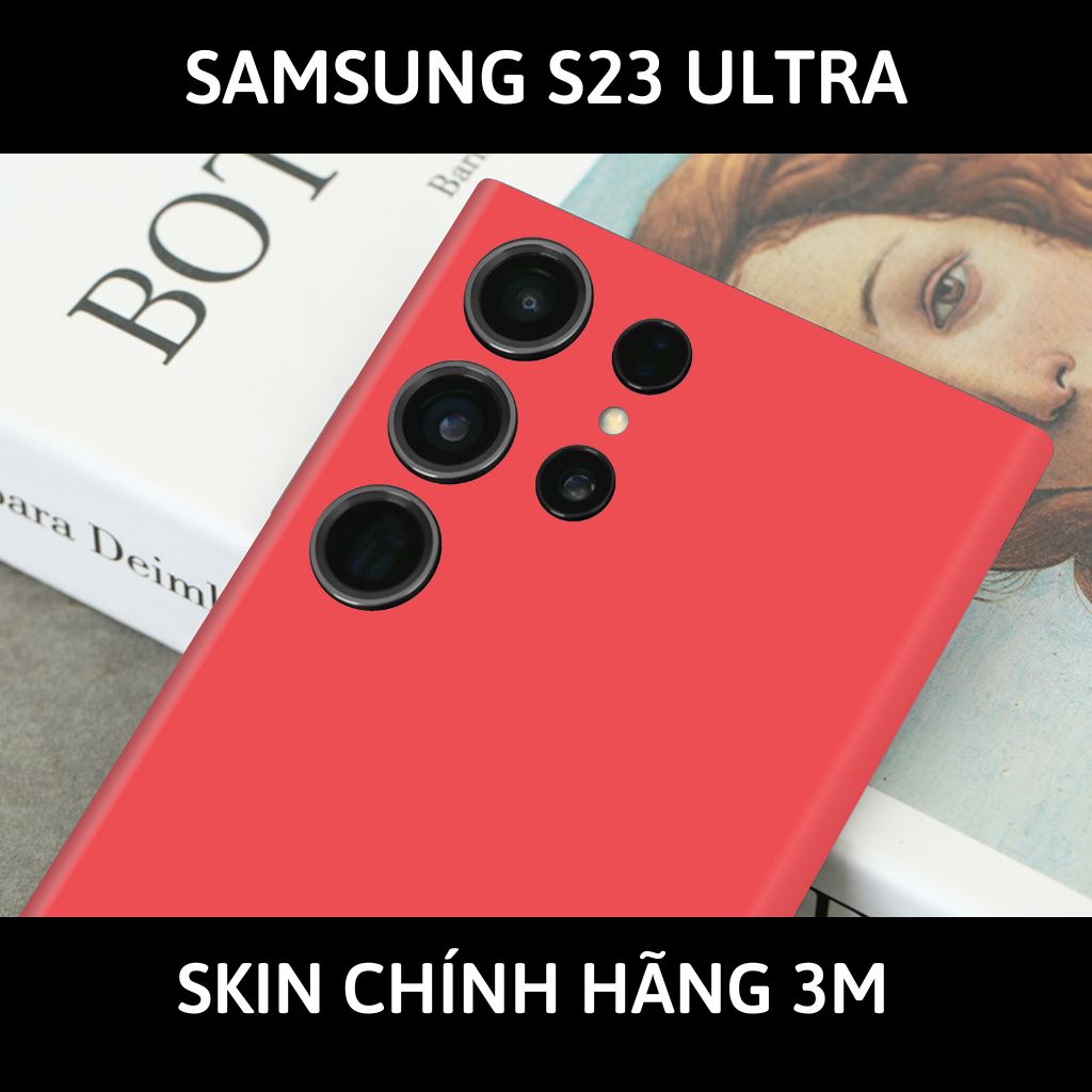 Dán skin điện thoại Samsung S23 Ultra full body và camera nhập khẩu chính hãng USA phụ kiện điện thoại huỳnh tân store - ĐỎ - SK A05 09 - Warp Skin Collection