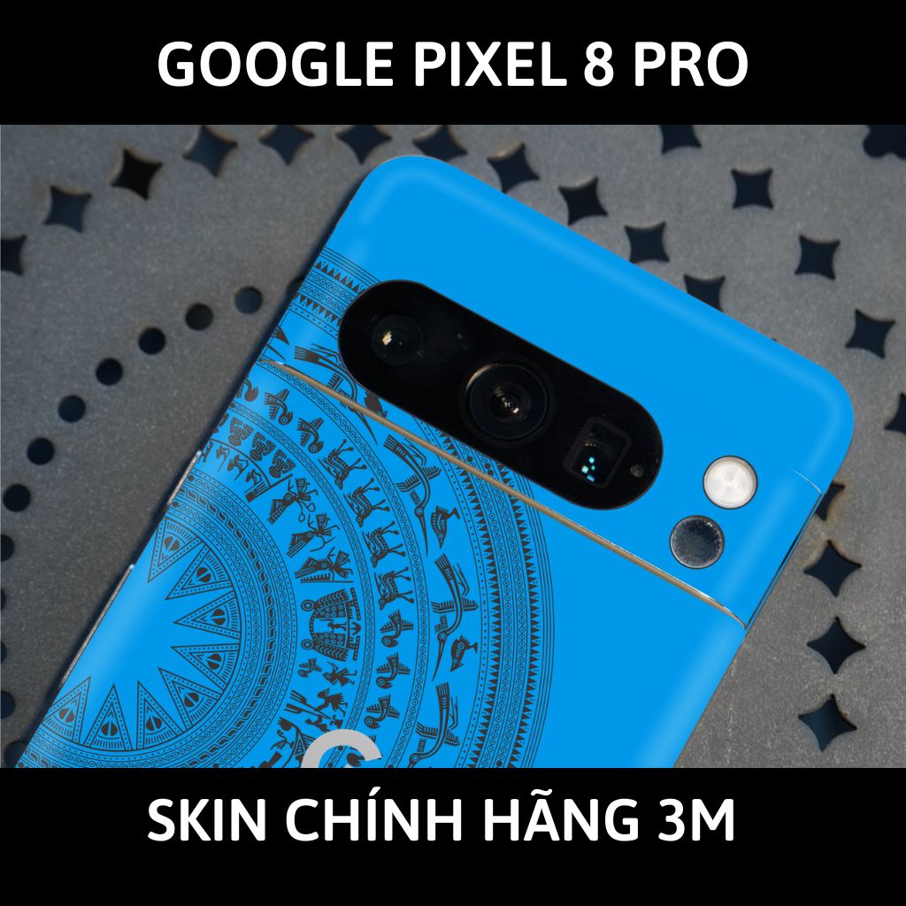 Dán skin điện thoại Pixel 8, Pixel 8 Pro full body và camera nhập khẩu chính hãng USA phụ kiện điện thoại huỳnh tân store - NỬA TRỐNG ĐỒNG BLUE - Warp Skin Collection