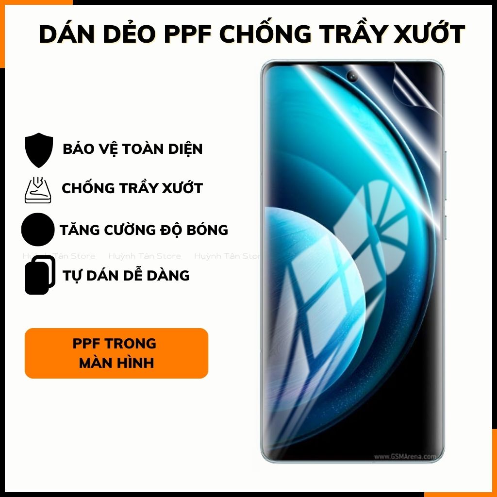 Dán dẻo ppf vivo x100 pro trong suốt hoặc nhám chống bám vân tay bảo vệ camera mua 1 tặng 1 phụ kiện điện thoại huỳnh tân store