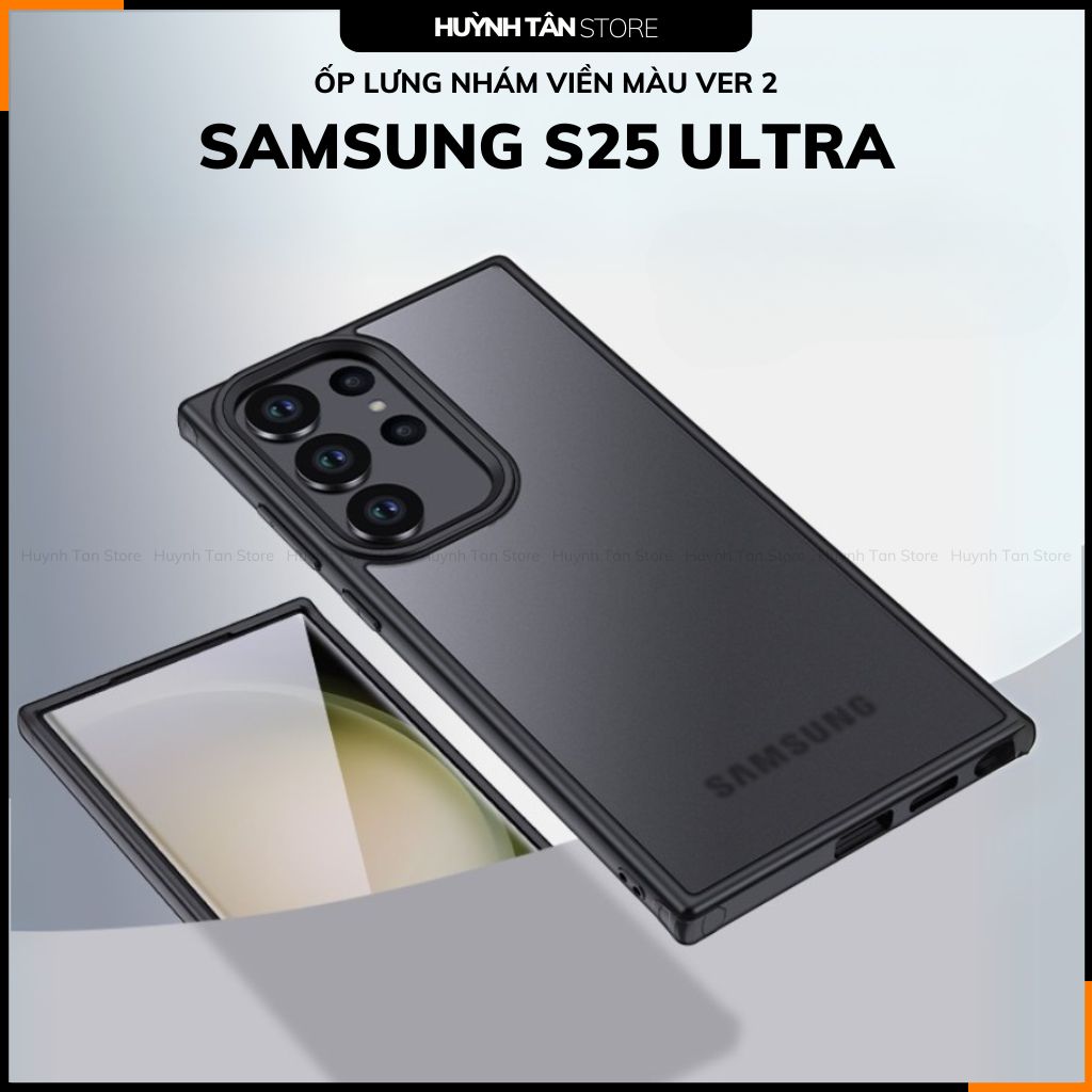 Ốp lưng Samsung S25 Ultra nhám viền màu VER 2 chống bám vân tay
