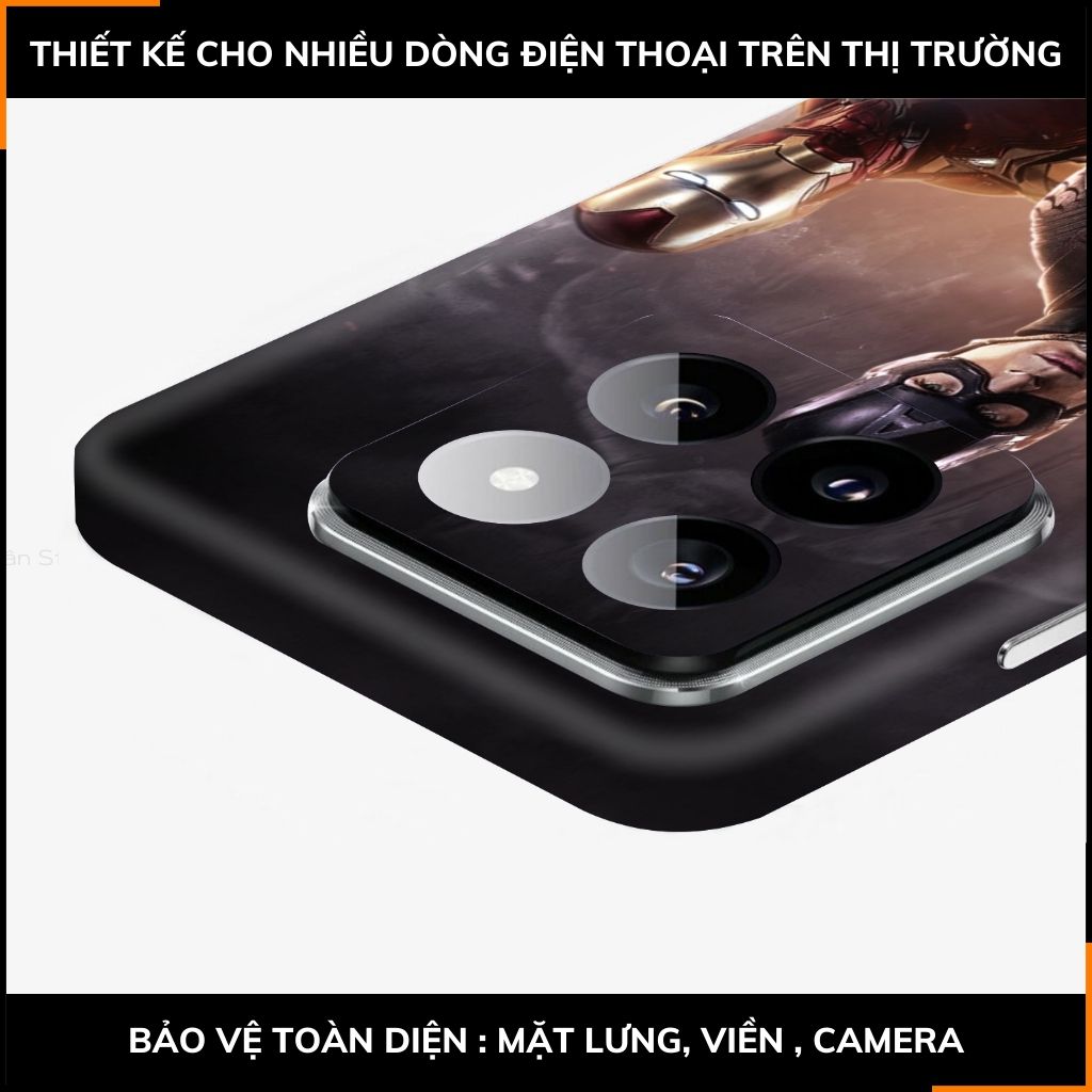 Dán skin điện thoại Xiaomi Mi 14 , Mi 14 Pro full body và camera nhập khẩu chính hãng USA in hình MAVEL - SKD M01 phụ kiện điện thoại huỳnh tân store
