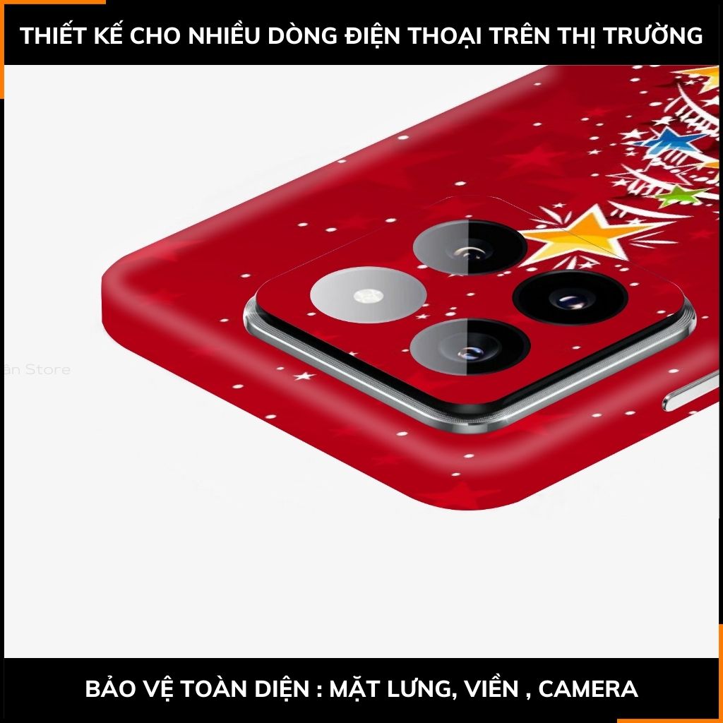 Dán skin điện thoại Xiaomi Mi 14 , Mi 14 Pro full body và camera nhập khẩu chính hãng USA in hình MERRY CHRISTMAS - SKD P10 phụ kiện điện thoại huỳnh tân store