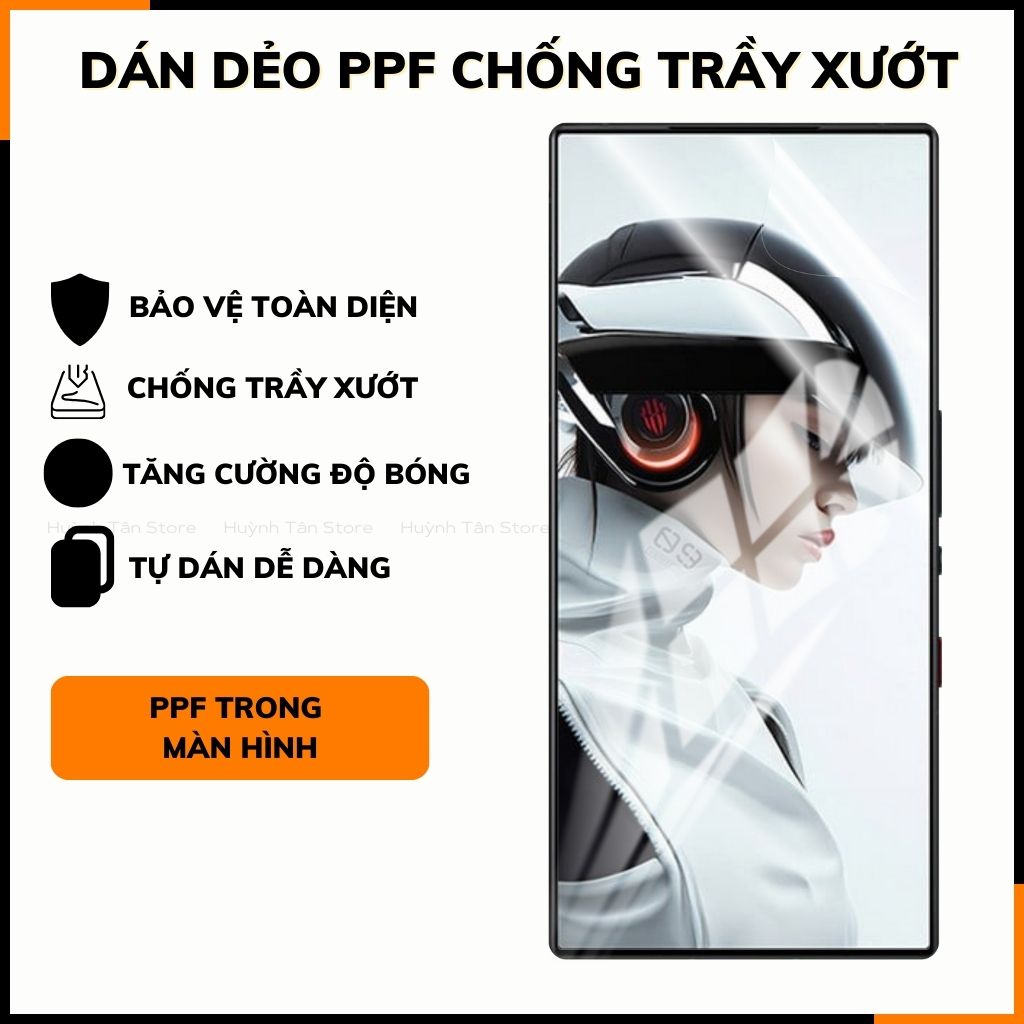 Dán dẻo ppf zte redmagic 9 pro trong suốt hoặc nhám chống bám vân tay bảo vệ camera mua 1 tặng 1 phụ kiện điện thoại huỳnh tân store